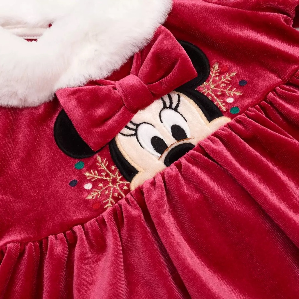 Minnie Mouse Santa Dress, Hat, & Stockings - Picture 3 of 8